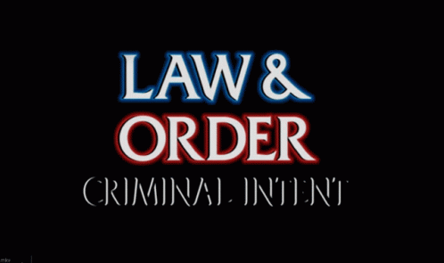 A Black Background With The Words Law & Order Criminal Intent On It GIF