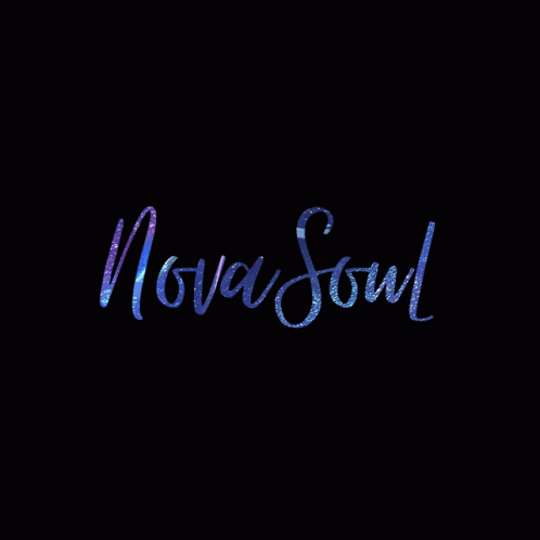 A Black Background With The Words Nova Soul Written In Pink GIF