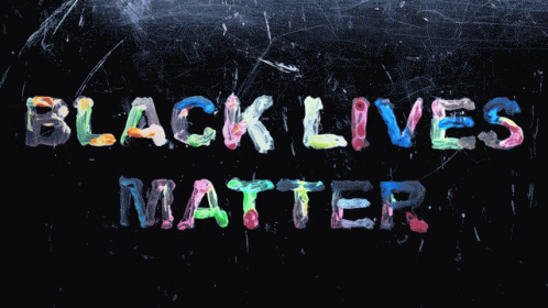 A Black Background With The Words " Soul Lives Matter " Painted In Different Colors GIF