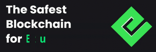 A Black Background With The Words The Safest Blockchain For Businesses GIF