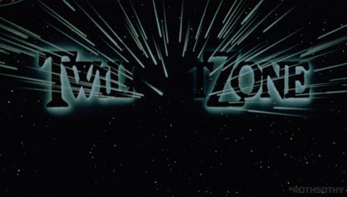 Twilight Zone In White Letters On Black GIF
