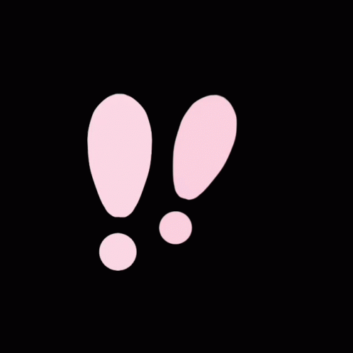 A Black Background With Two Pink Exclamation Points GIF