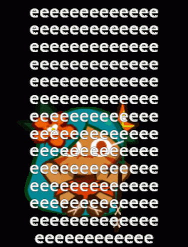 a black background with white letters that says eee