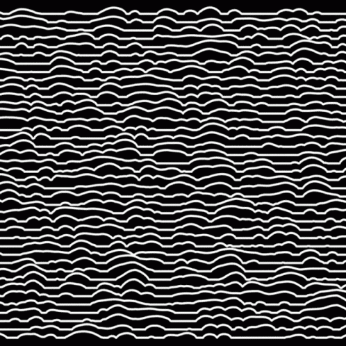 A Black Background With White Lines That Look Like Waves GIF