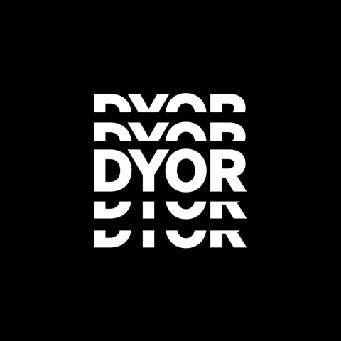 A Black Background With White Text That Says Dyor Dyor Dyor Dyor GIF