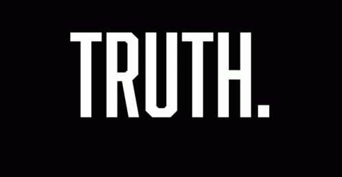 A Black Background With White Text That Says Truth Join Today GIF