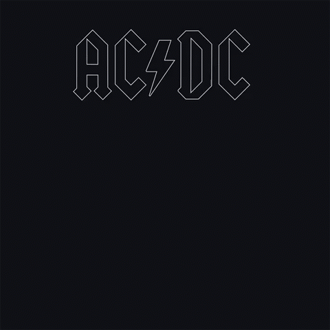 A Black Cover Of Ac/dc 'S Back In Black Album GIF