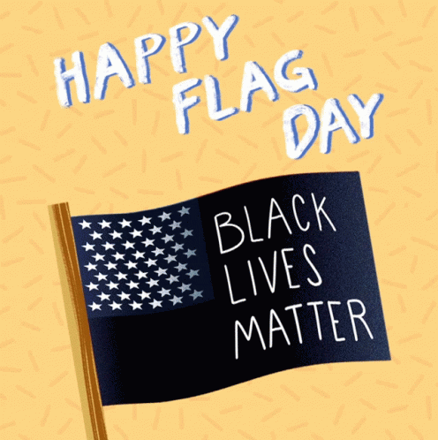 A Black Flag That Says " Black Lives Matter " On It GIF