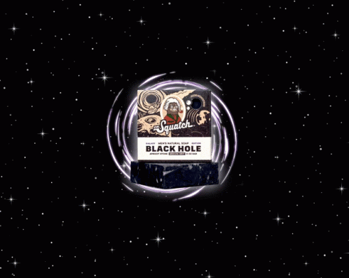 A Black Hole Soap Is Surrounded By A Swirl Of Stars GIF