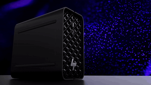 A Black Hp Mini Workstation With The Words Z2 Mini G1a Mini Workstation Transformative Ai Performance GIF