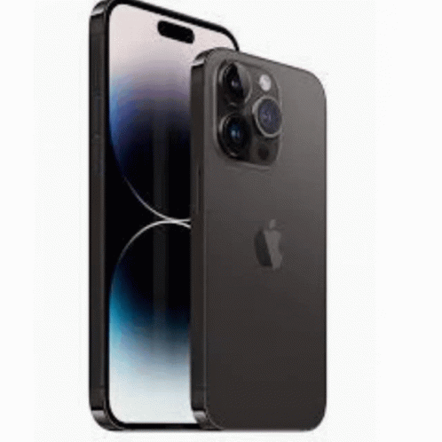 A Black Iphone 13 Pro Is Sitting Next To A White Iphone 12 Pro . GIF