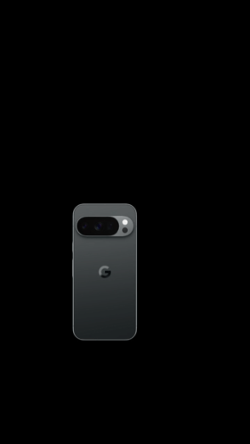 A Black Iphone Is Sitting On A Black Surface . GIF