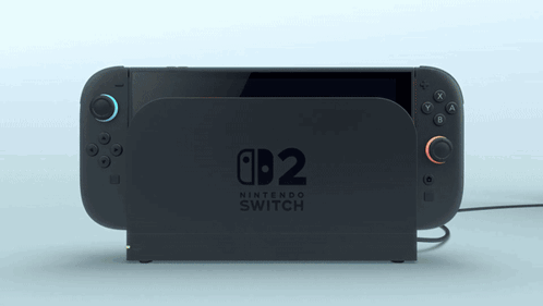 A Black Nintendo Switch Is Plugged Into A Charger GIF
