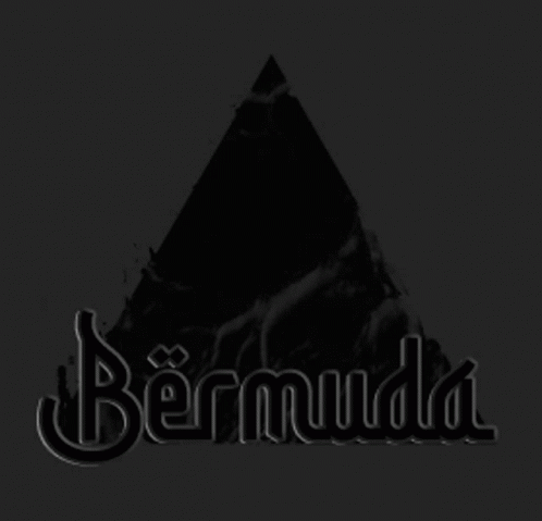 A Black Triangle With The Word Bermuda In White Letters GIF