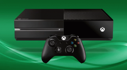 A Black Xbox One Console With A Black Controller GIF