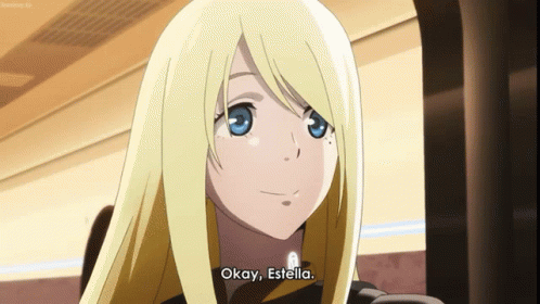 A Blonde Anime Girl Says Okay Estella GIF