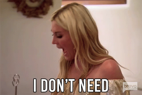 A Blonde Woman Says I Don 'T Need In Front Of Bravo GIF