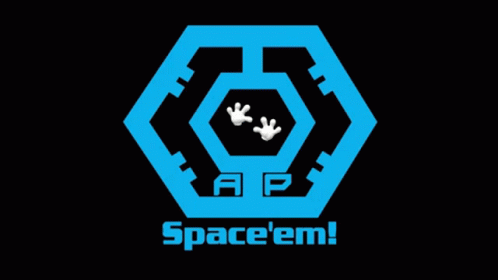Space Em Logo Blue And Black GIF