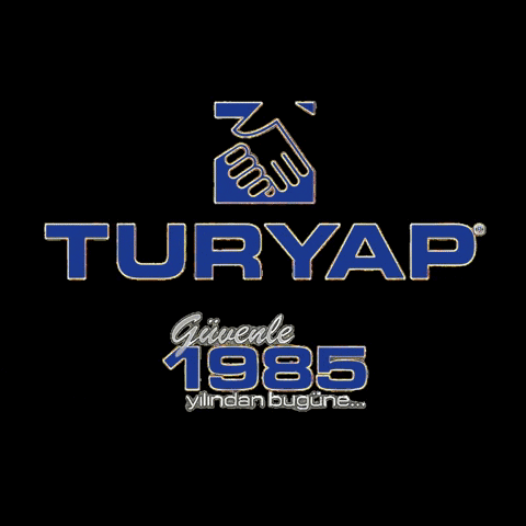 Turyap Logo With Handshake In Blue And Gold GIF