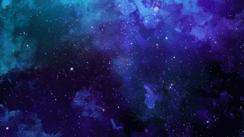 A Blue And Purple Background With The Words Happy Bi Written On It GIF