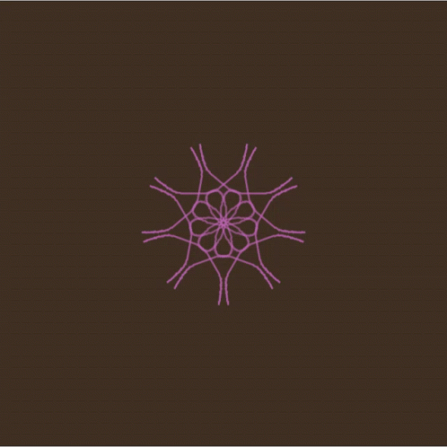 A Blue And Purple Circular Design With A Brown Background GIF