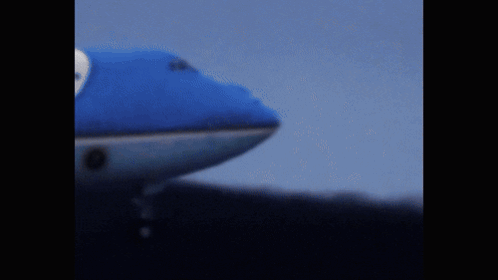 Blue And White KLM Airplane GIF