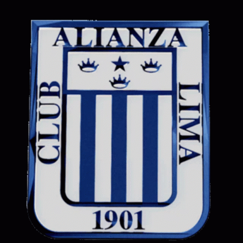 A Blue And White Alianza Lima Logo With The Year 1901 GIF