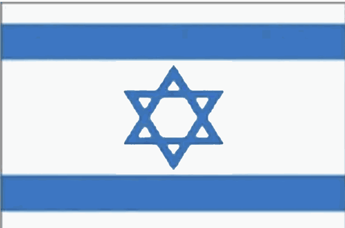 A Blue And White Flag With A Star Of David GIF