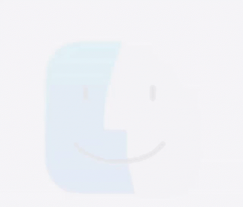 A Blue And White Icon That Looks Like A Smiling Face GIF