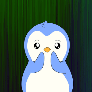 A Blue And White Penguin With A Yellow Beak GIF