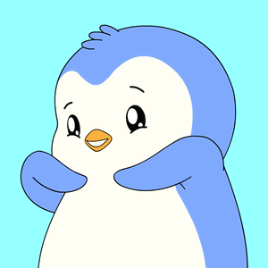 A Blue And White Penguin With A Yellow Beak Is Smiling GIF