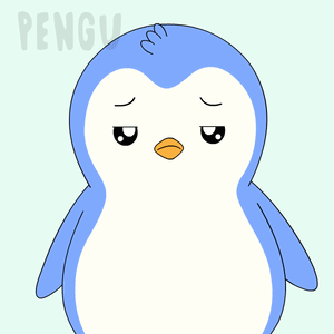 a blue and white penguin with the word smile written on it