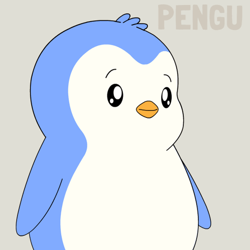 A Blue And White Penguin With The Words Of Course Written Below It GIF