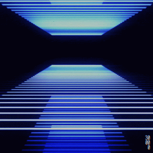 A Blue And White Staircase With The Number 30 On It GIF