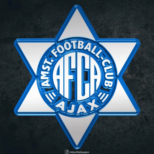 A Blue And White Star With The Afca Logo On It GIF