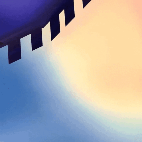 A Blue And Yellow Background With A Diagonal Stripe On The Right GIF