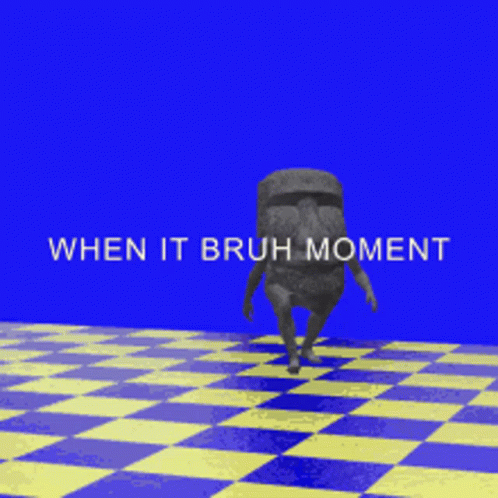 A Blue And Yellow Checkered Floor With A Jojo Reference GIF