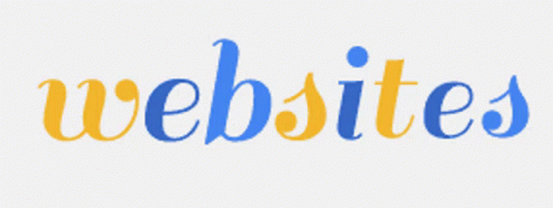 A Blue And Yellow Logo For Websites GIF