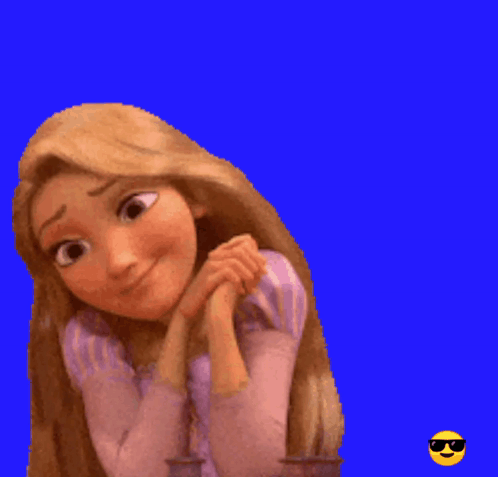 A Blue Background With A Cartoon Girl And The Word Serious On It GIF