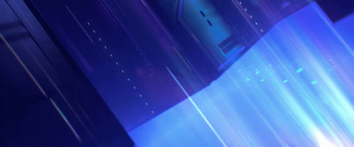 A Blue Background With A Few White Lines On It GIF