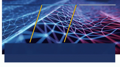A Blue Background With A Grid Of Lines And Triangles GIF