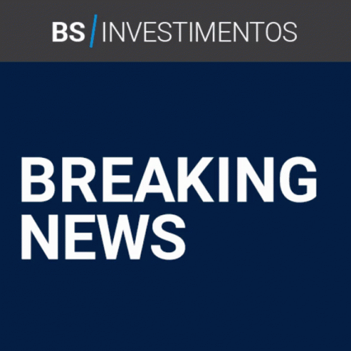 A Blue Background With Breaking News Written In White Letters GIF