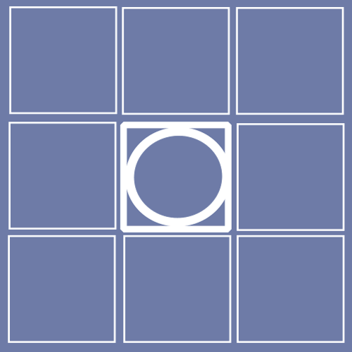 A Blue Background With Squares And A Circle That Says April 15Th GIF