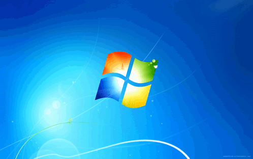 A Blue Background With The Windows Logo In The Middle GIF