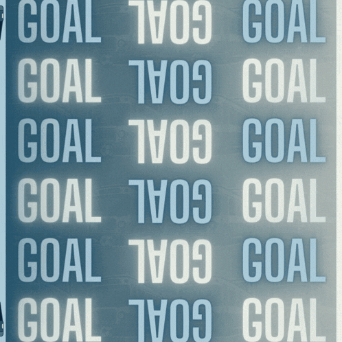 a blue background with the word goal in white