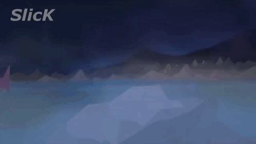 A Blue Background With The Word Slick Above It GIF