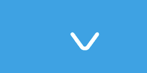 A Blue Background With The Word Vi In White GIF