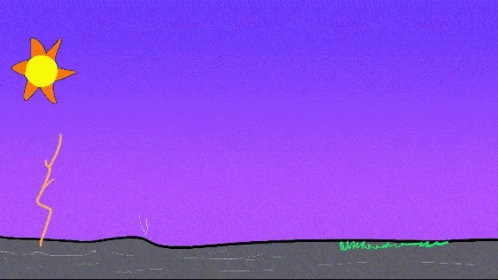 A Blue Background With The Words And The Day Goes On On It GIF