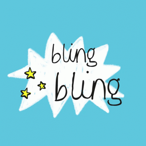 Blue Background With Bling Bling GIF