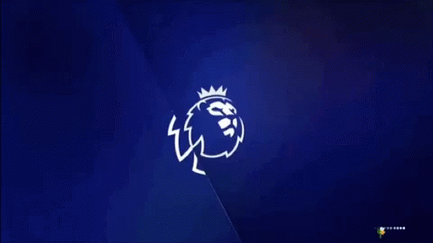 A Blue Background With The Words Premier League Live In White Letters GIF